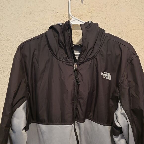 The North FaceWindwall Men's Hooded Jacket - Black/Gray - Size XL - Picture 2 of 7